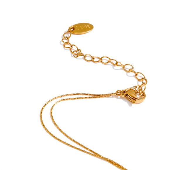 Cubic Zirconia Flower Station Pendant Necklace - Picture 7 of 8